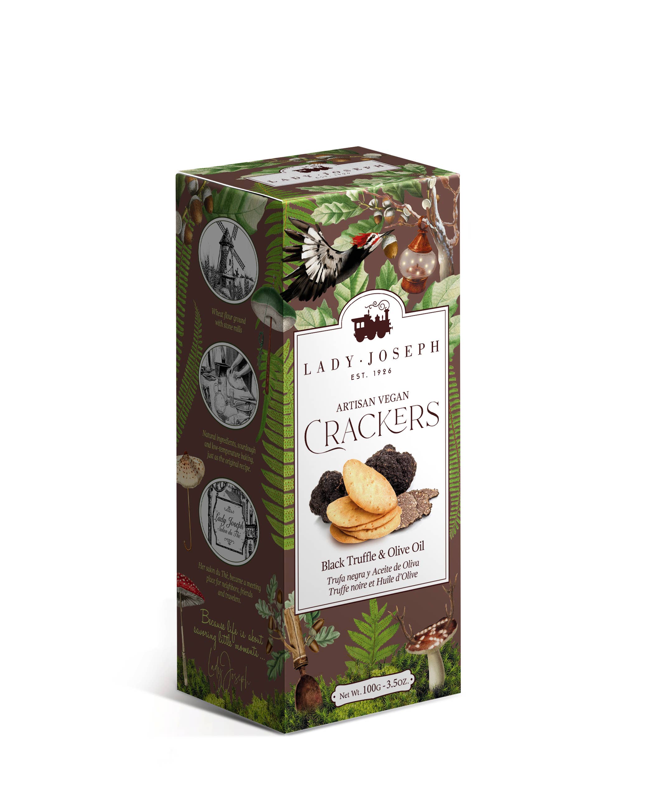Lady Joseph – Crackers med sort trøffel & olivenolje 100 g