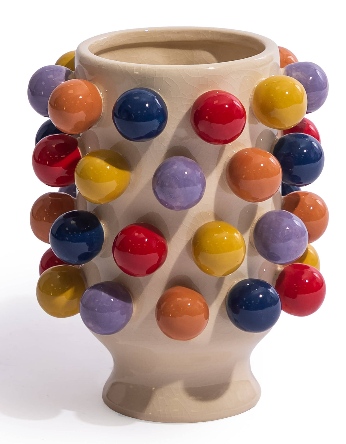 McGowan – Pom Pom-vase i flerfarget keramikk