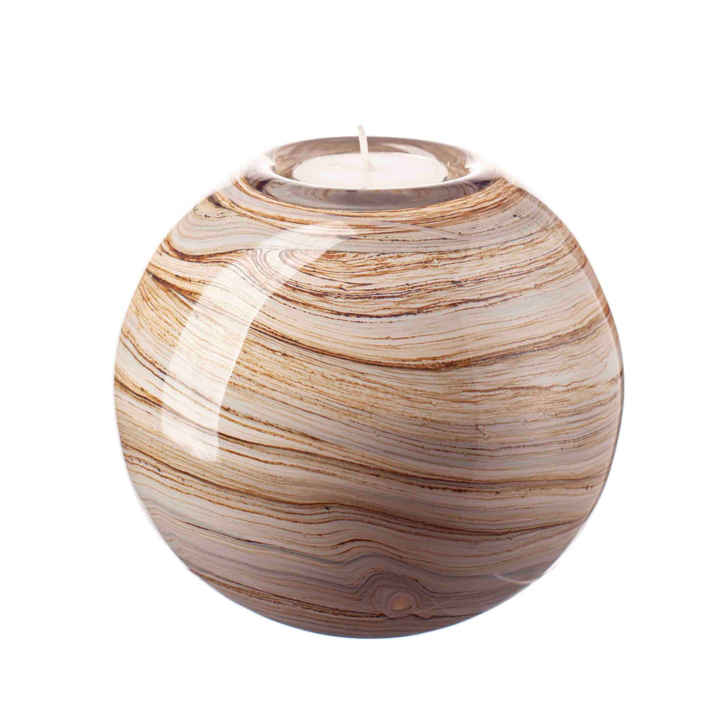 Amelia Art Glass – rund telysholder stor