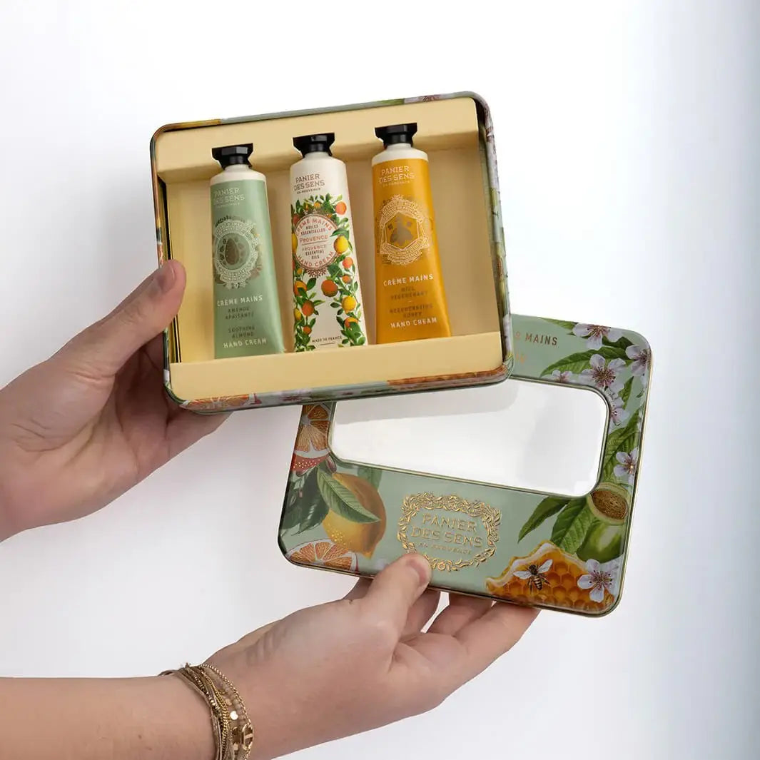 Panier des Sens gavesett med håndkremer 3 x 30 ml Honning -Mandel-Provence