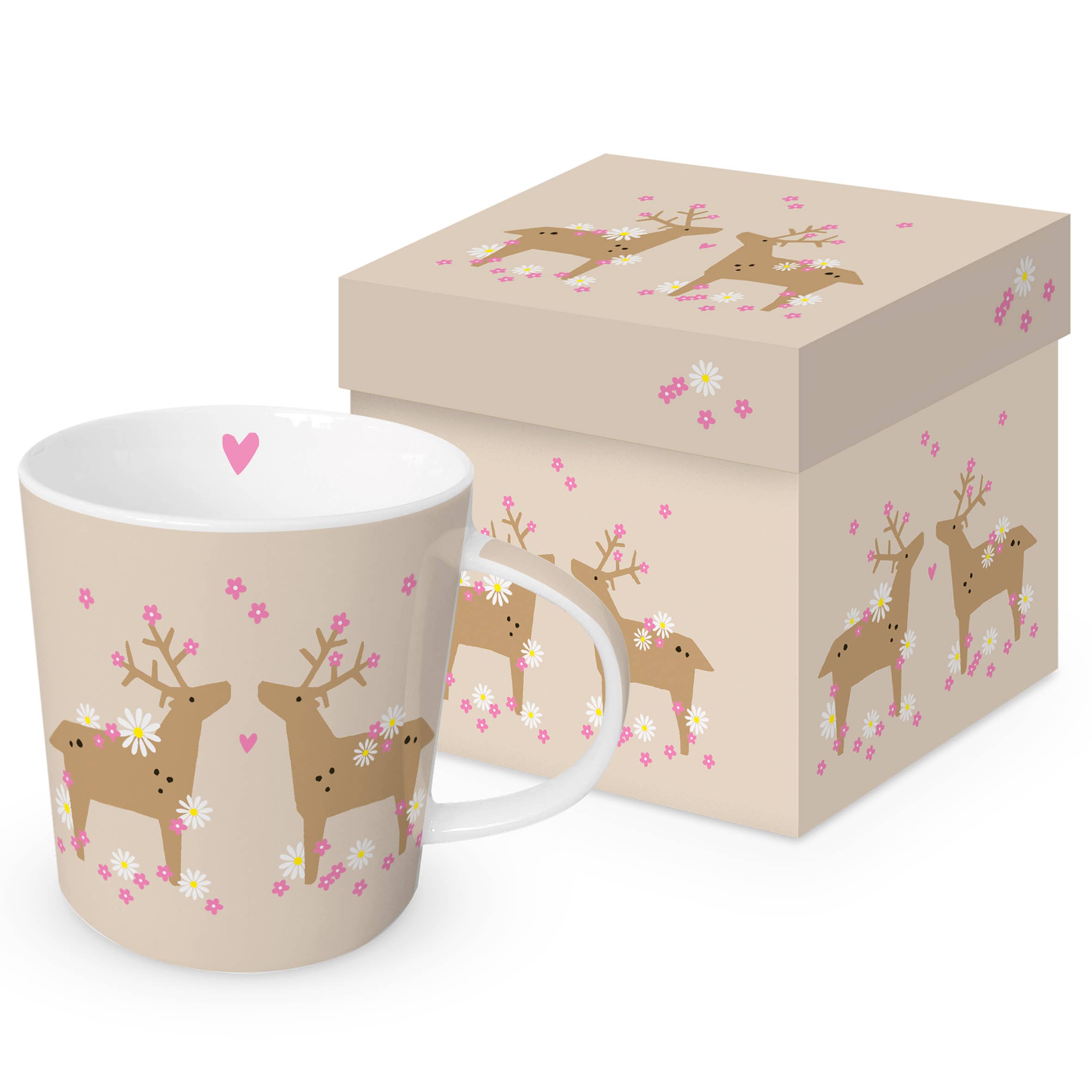 PPD – Flower Deers -Porselenskopp med gaveeske 0,4l