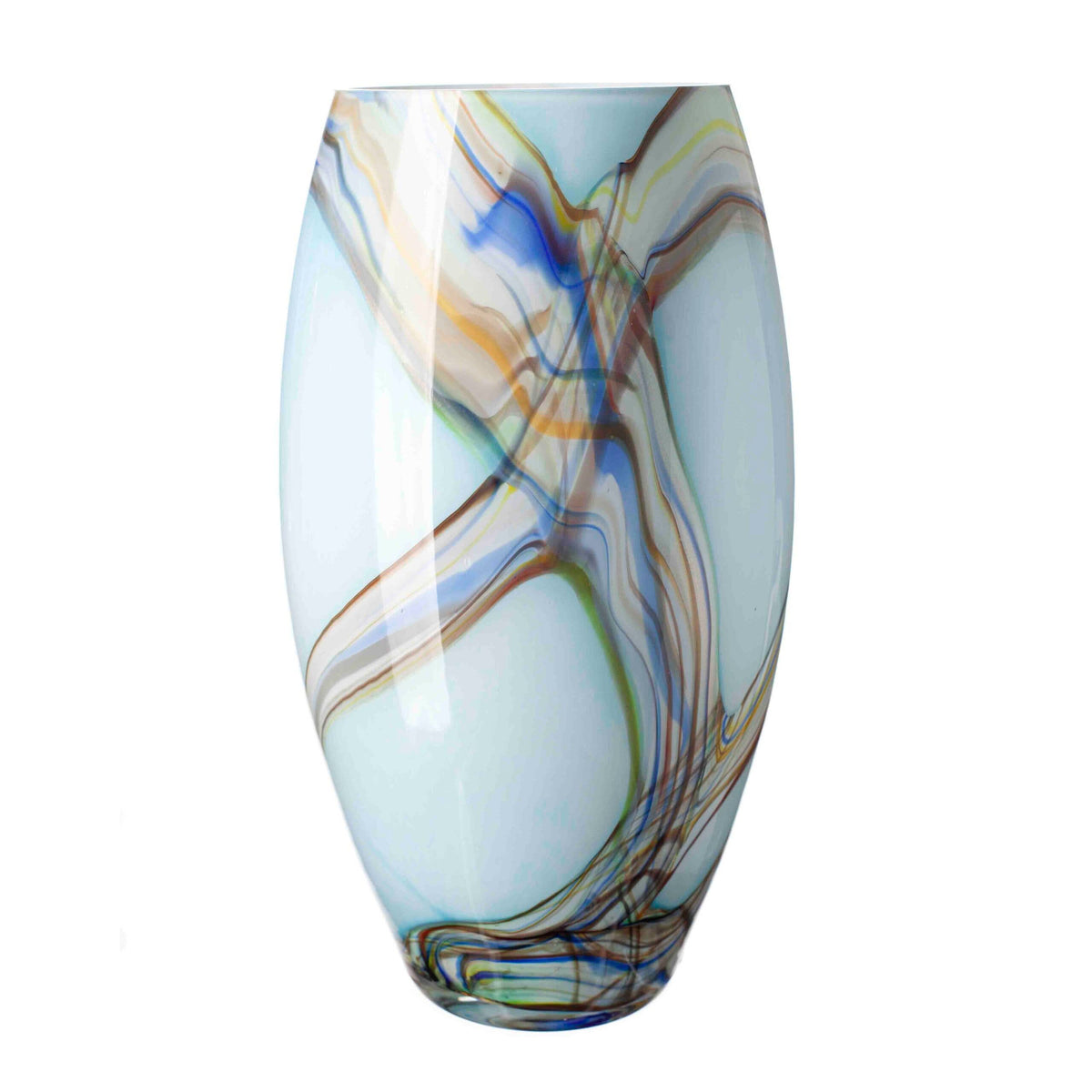 Stor munnblåst glassvase 32 cm | Oceanic Rainbow