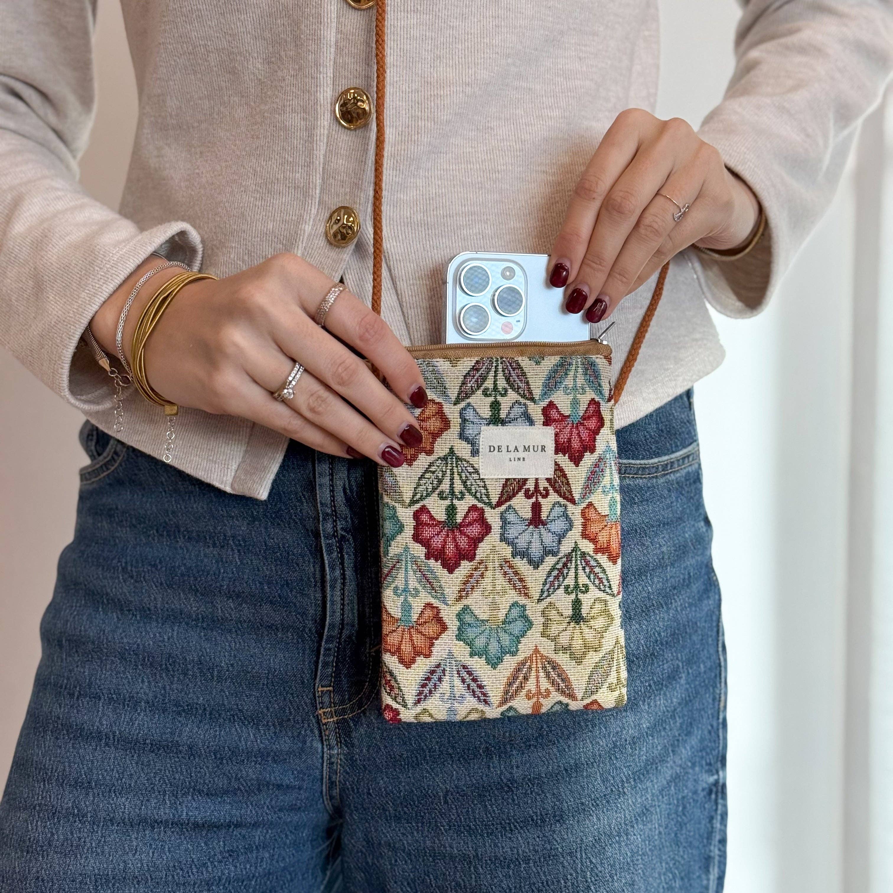 De La Mur - Flora Mobilveske – crossbody