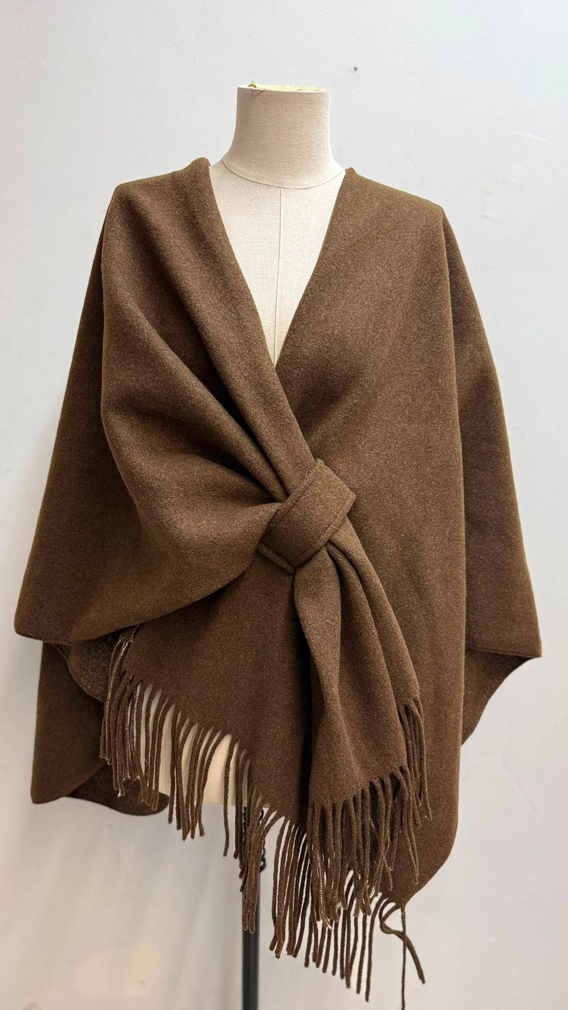 Cape og poncho i ullblanding