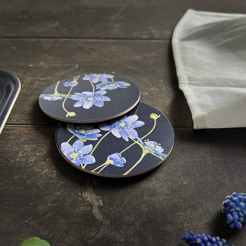 Koustrupco – Blue Anemone glassbrikker, 4 stk.