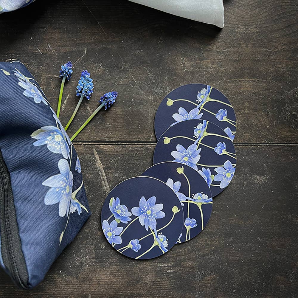 Koustrupco – Blue Anemone glassbrikker, 4 stk.