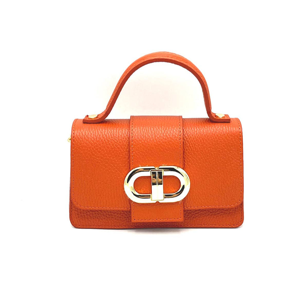Lucca- Mini Italiensk Skinnveske - Orange
