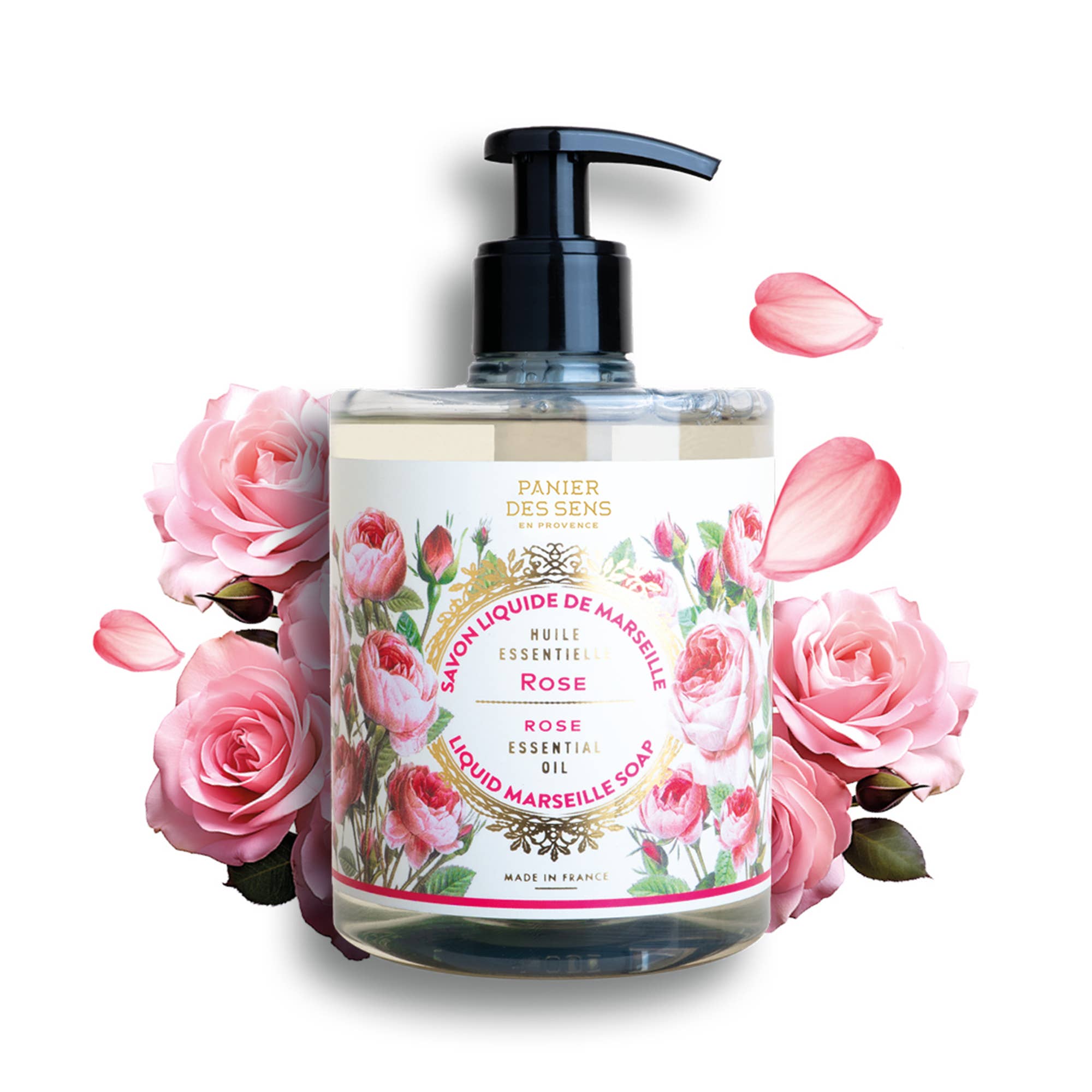 Panier des Sens – flytende Marseille-såpe 500 ml - Rose