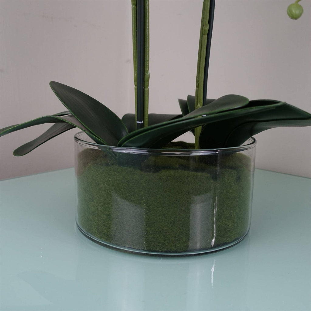 Kunstig Rosa Orkidé i Glasspotte 50 cm