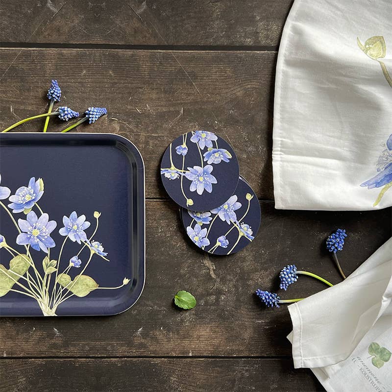 Koustrupco – Blue Anemone glassbrikker, 4 stk.