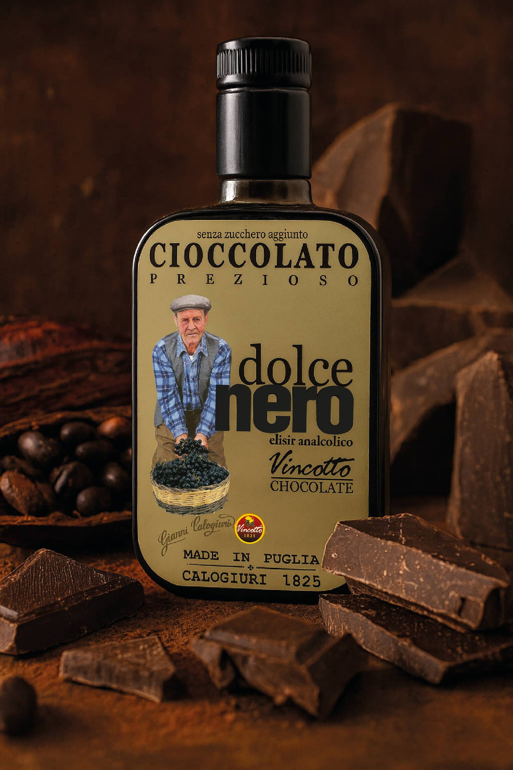 Dolce nero  Sjokoladesaus Vincotto & Mørk Sjokolade 250 ml (Tilgjengelig fra 14. august)