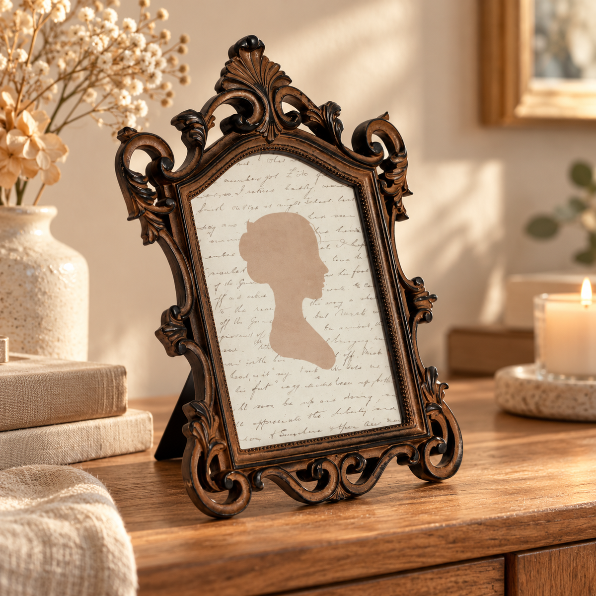 McGowan & Rutherford – ornamentert bilderamme i antikk bronse, 13 × 18 cm