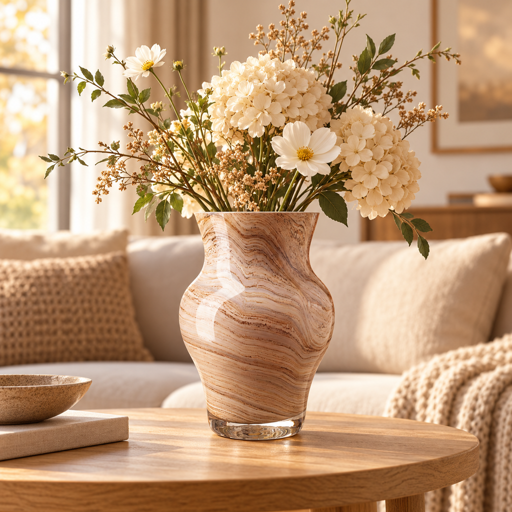 Amelia Art Glass – Glassvase Natural Stone 26cm