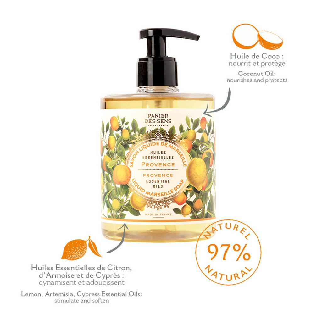 Panier des Sens – Flytende Marseille-såpe 500 ml | Provence
