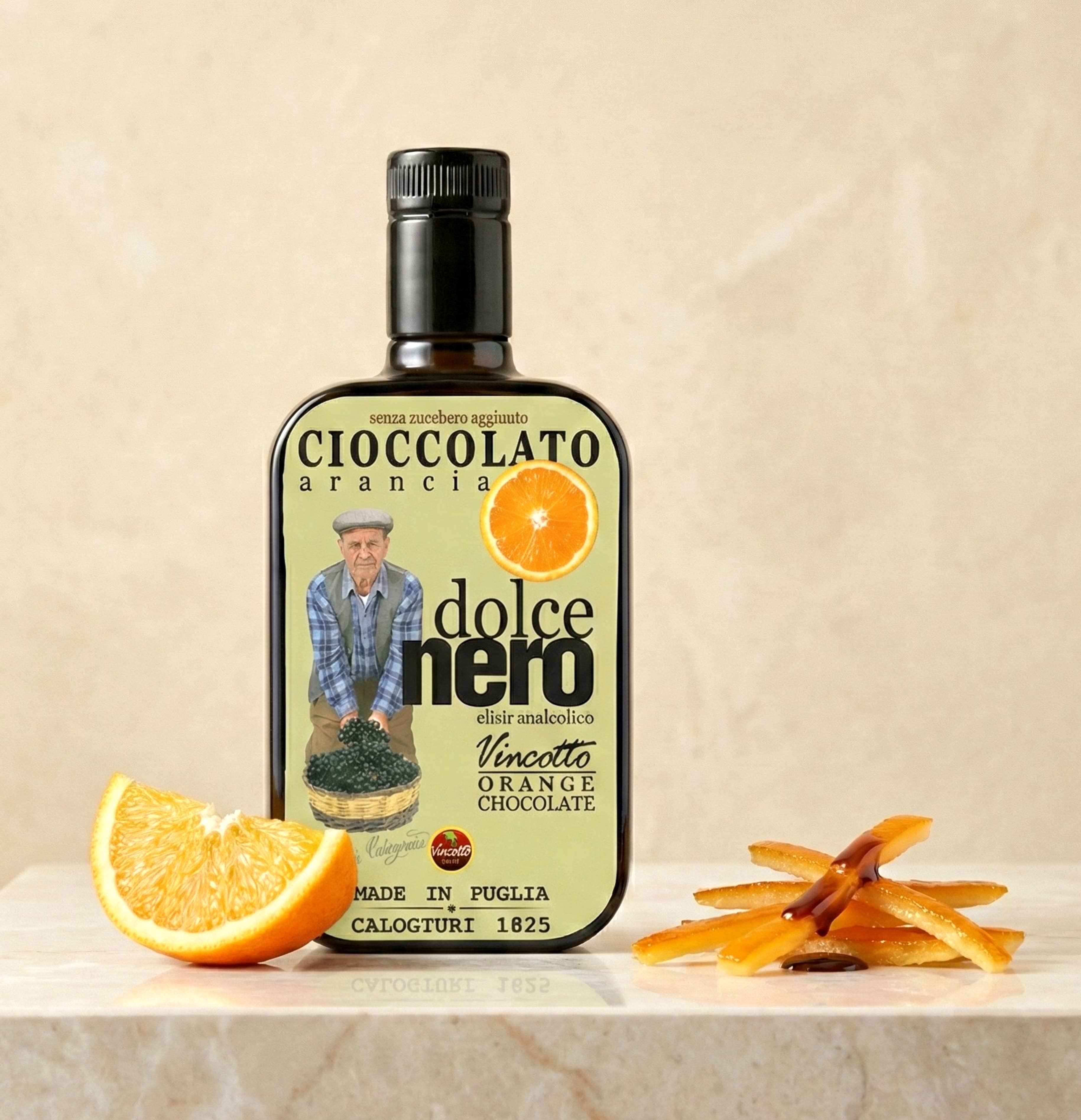 Dolce nero Sjokoladesaus Vincotto, mørk sjokolade & appelsin 250 ml  (Tilgjengelig fra 14. august)