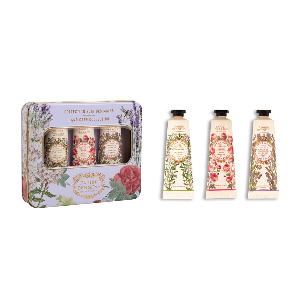 Panier des Sens – gavesett med håndkremer 3x30ml  Lavendel, Rose og Verbena