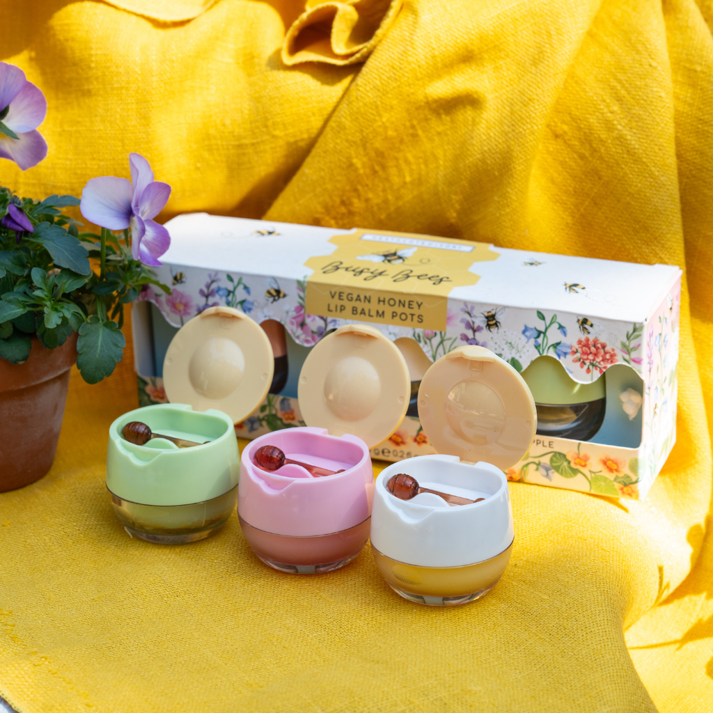 Busy Bees – gavesett med tre leppepomader