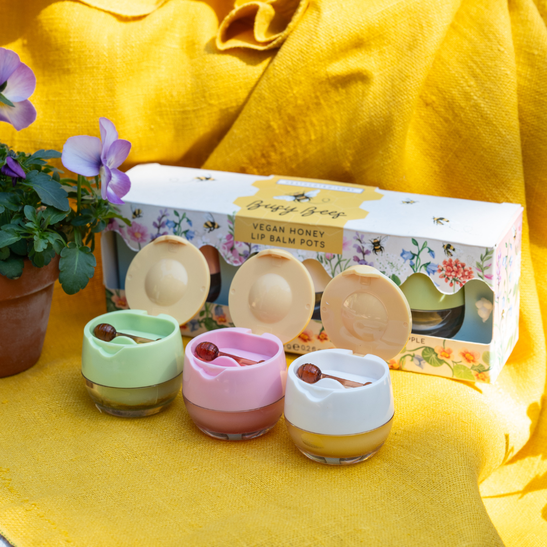 Busy Bees – gavesett med tre leppepomader