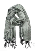 LINETA - Fringe skjerf i ullblanding