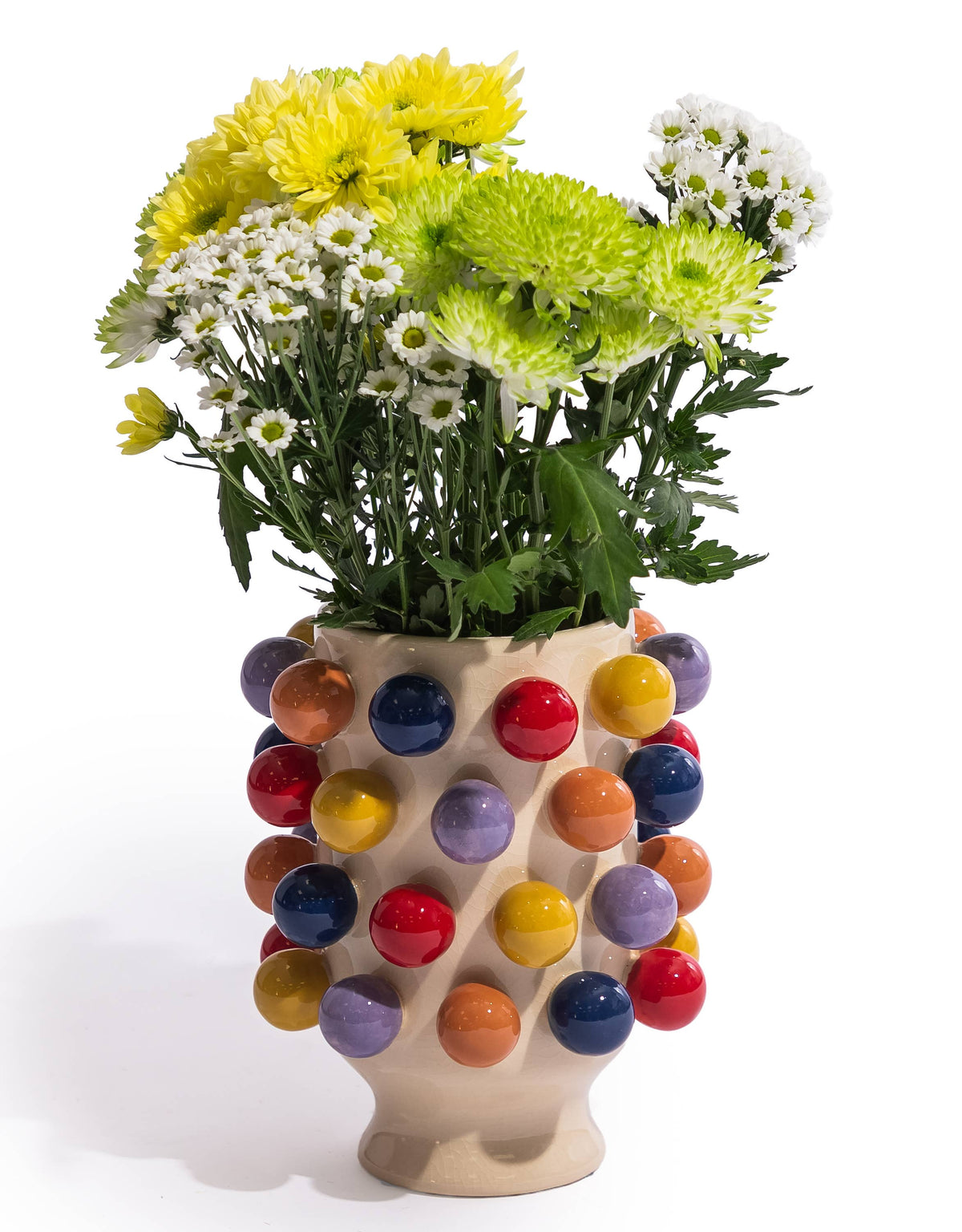 McGowan – Pom Pom-vase i flerfarget keramikk