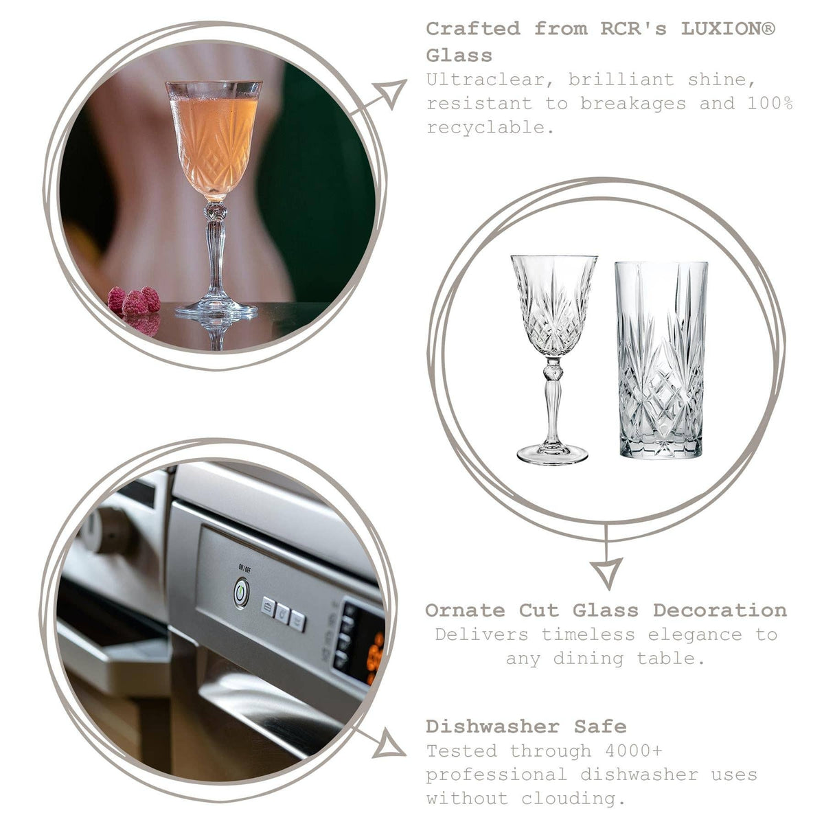 RCR - Rødvinsglass – blyfritt krystallglass 270 ml