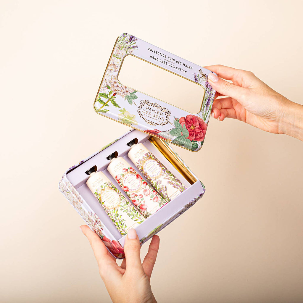 Panier des Sens – gavesett med håndkremer 3x30ml  Lavendel, Rose og Verbena