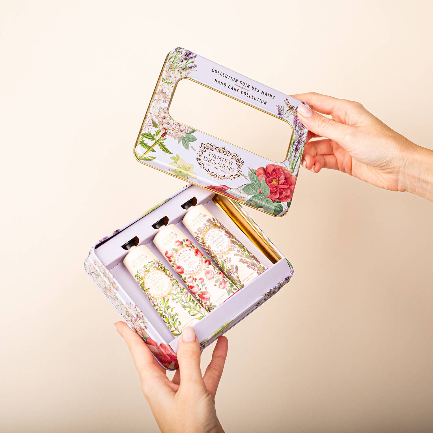 Panier des Sens – gavesett med håndkremer 3x30ml  Lavendel, Rose og Verbena