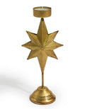 McGowan & Rutherford Ltd - Gold Metal "North Star" Candle Holder (To Be Bought In Qtys