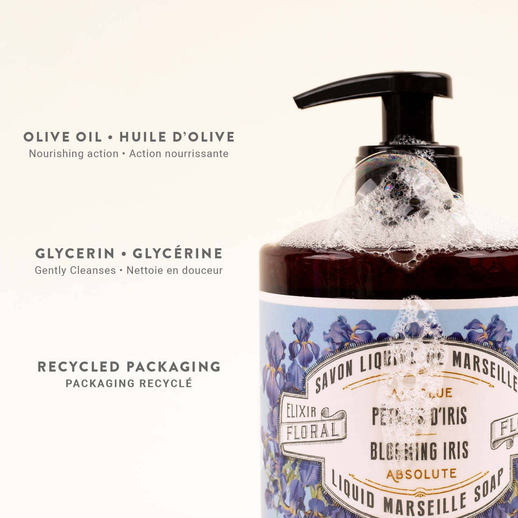 Panier des Sens – Flytende Marseille-såpe 500 ml | Iris Petals