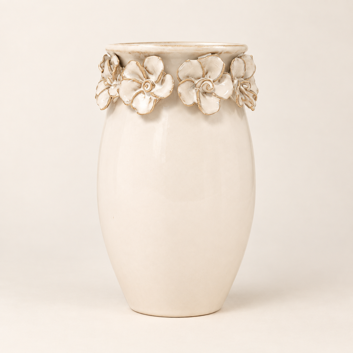 Florina – keramisk vase med blomstermosaikk